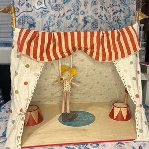 Retired Maileg Circus Tent with Stilt Mouse